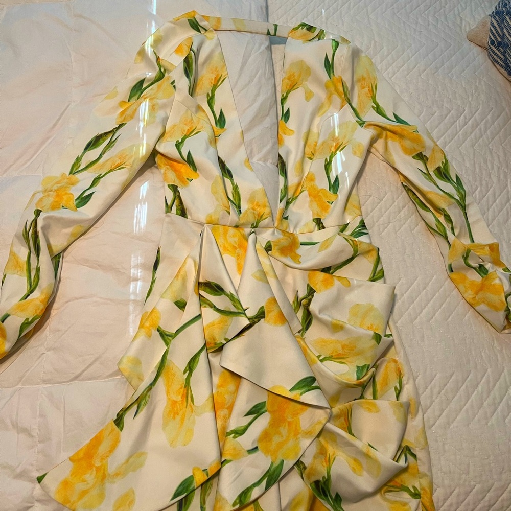 Luxxel Yellow Floral Dress